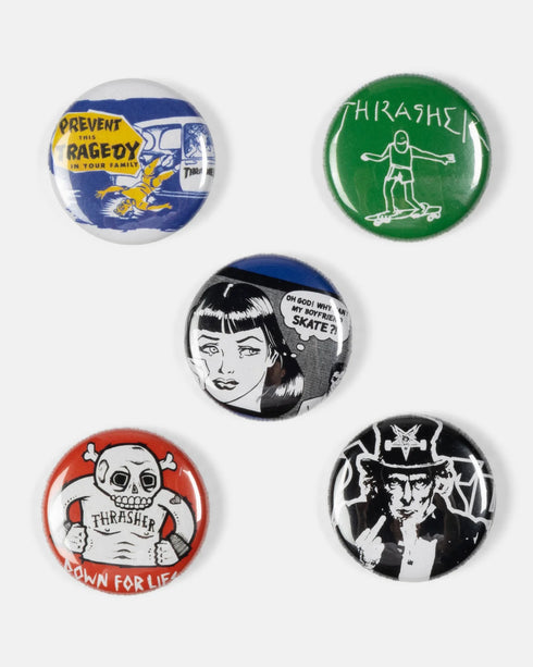 Thrasher - Usual Suspects Buttons (5 Pack)